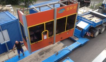 PET and glass bottling line relocation